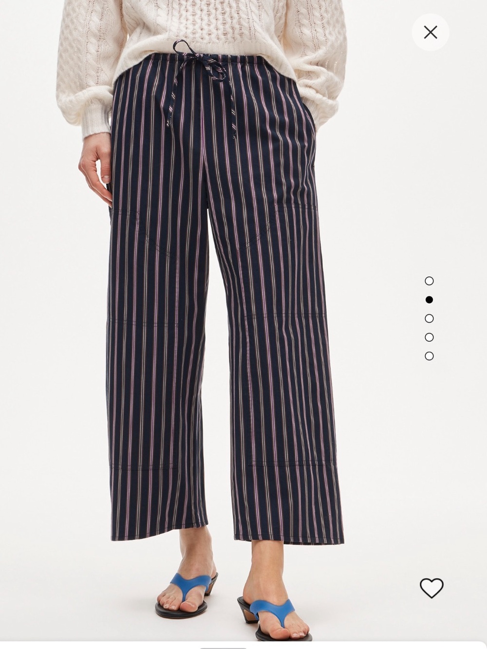 J. Crew Luna Pant in Striped Cotton